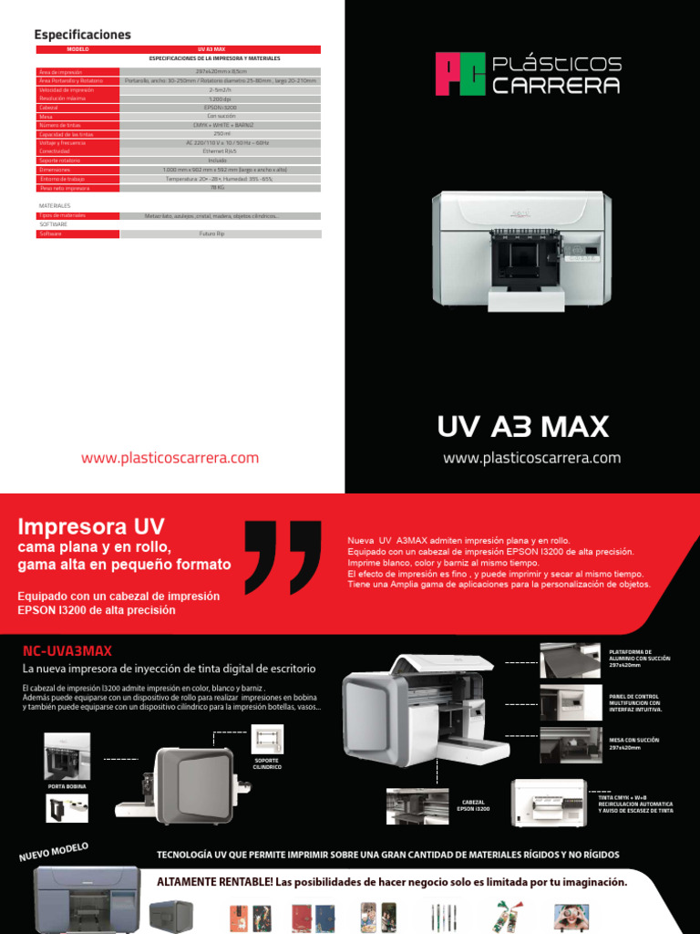 PC UV A3 Max | PDF | Impresora (Computación) | Impresión
