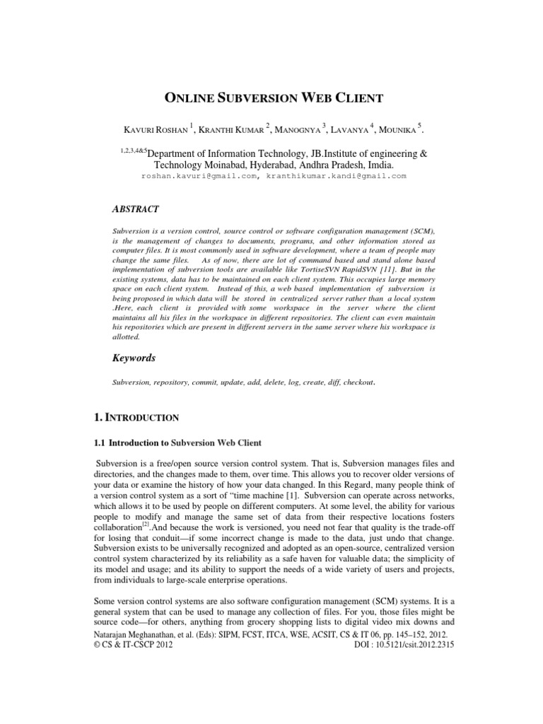 Online Subversion Web Client PDF Web Server & Web