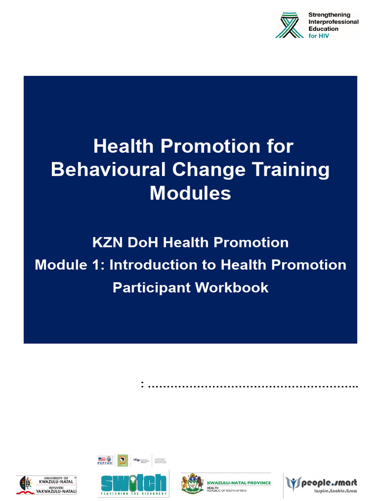 Module 1 - Introduction To Health Promotion Workbook - FINAL | PDF ...