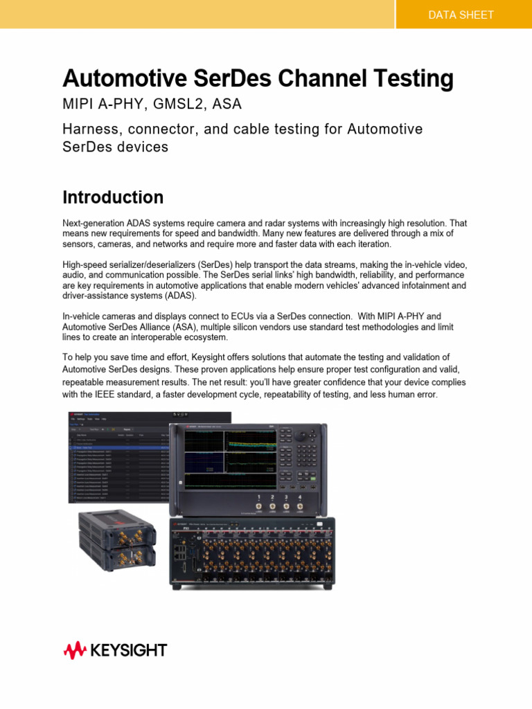 Automotive SerDes Channel Testing | PDF | Computing | Information And ...