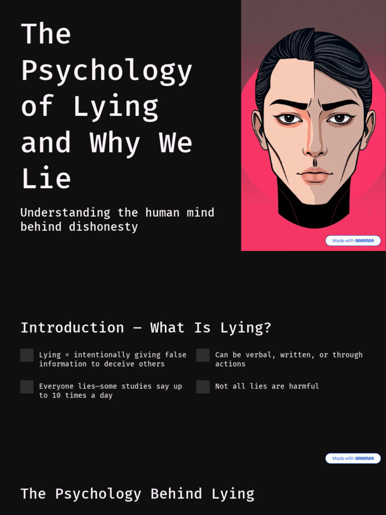 The Psychology of Lying and Why We Lie | PDF