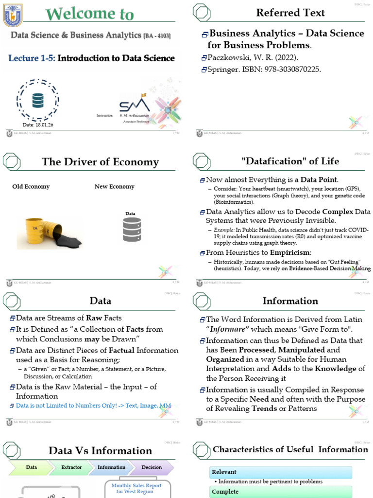 Data Science and BA - Handout - 01 | PDF | Data Science | Data