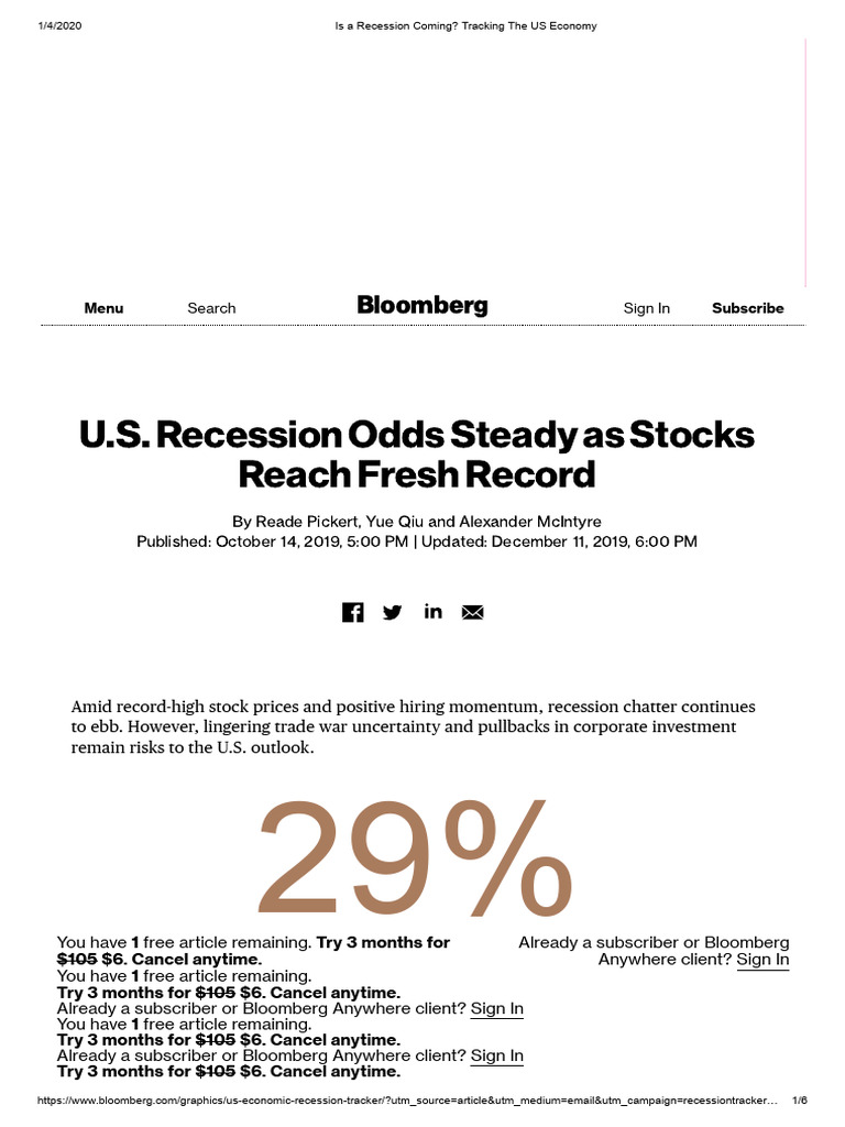 Is A Recession Coming - Tracking The US Economy | PDF | Recession ...