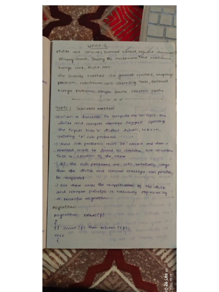 Jntuk DAA UNIT2 Part1 | PDF