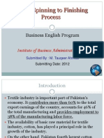 Textile Spinning To Finishing Process: Business English Program