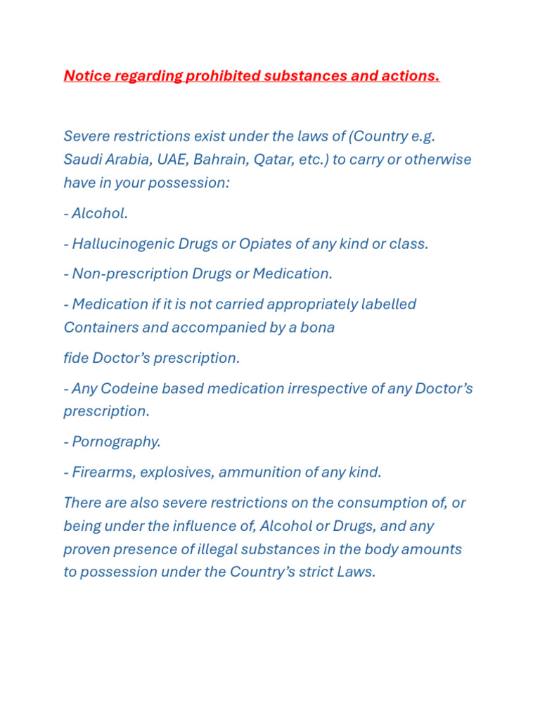 Prohibited Subtances and Actions 27 Jan 26 - b04d37dd Ae99 4996 84e4 ...