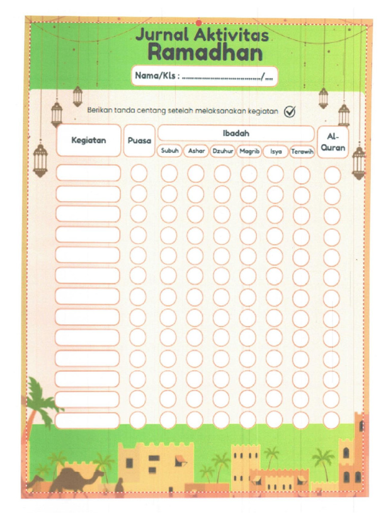 Jurnal Ramadhan 2026 | PDF