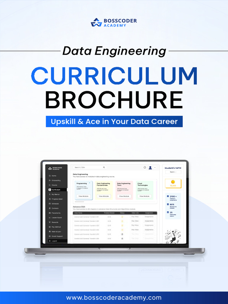 Data Engineer Curriculum Brochure | PDF | Mentorship | Analytics