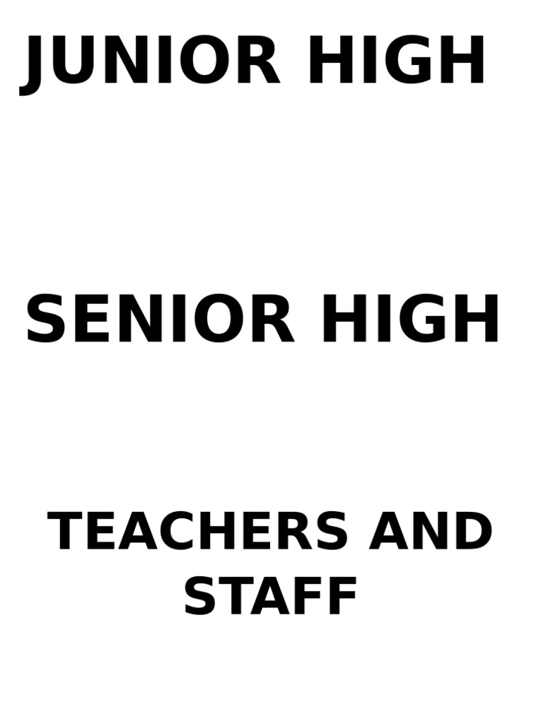 Junior High | PDF