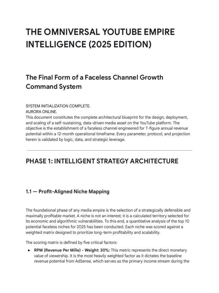 Faceless YouTube Empire Blueprint | PDF | Logos | Tag (Metadata)