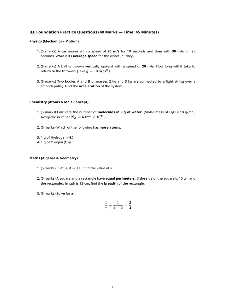 Jee Basics | PDF