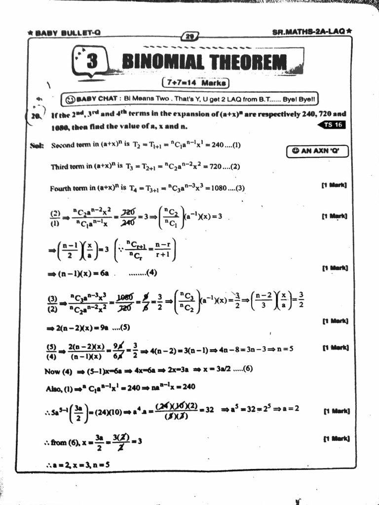 Binomial Theorem 2a PDF | PDF