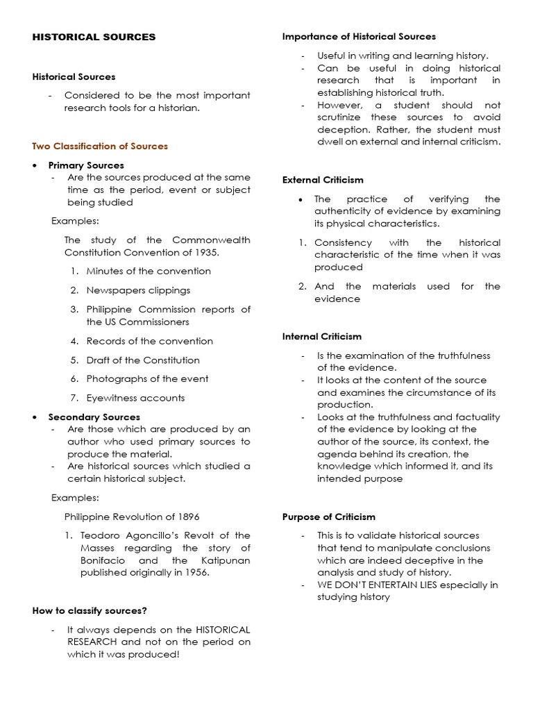 RPH Lesson 2 3 | PDF | Primary Sources | Historian