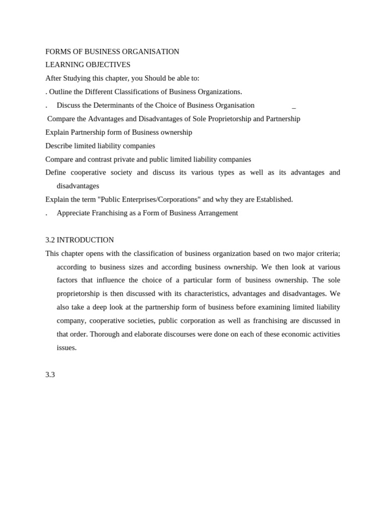 Forms of Business Organisation | PDF | E Commerce | Globalization
