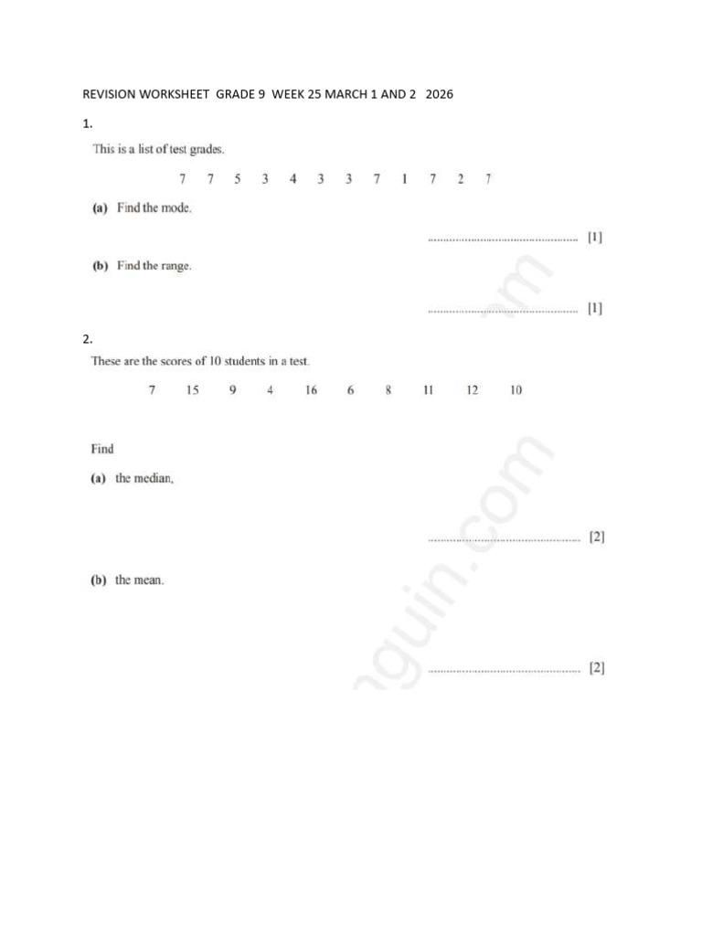 Mathe IGCSE Past Paper | PDF