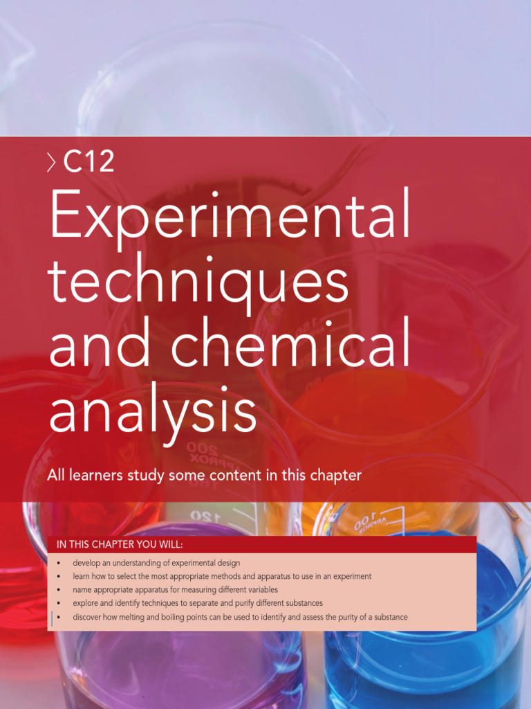 Chapter 12 Experimental Techniques and Chemical Analysis | PDF ...