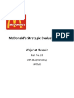 Strategic Evaluation of McDonald 