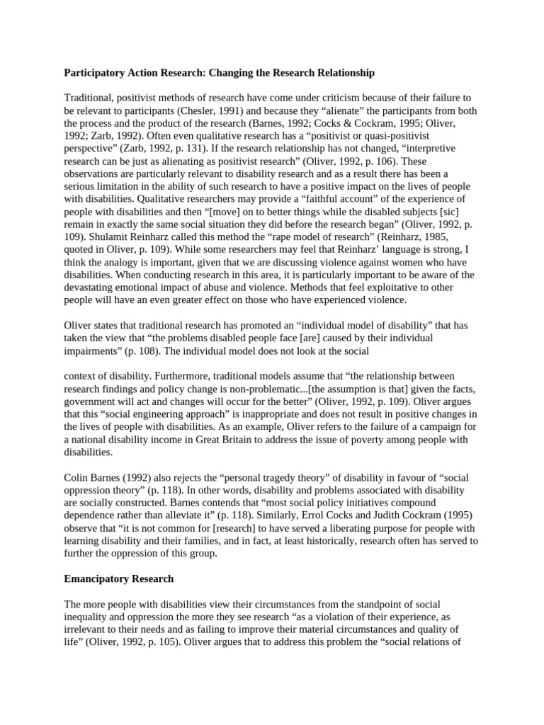 Participatory Action Research | PDF | Participatory Action Research ...