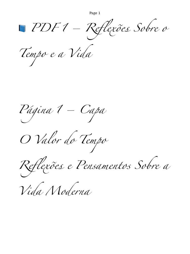 Reflexões Sobre o Tempo Da Vida | PDF | Conceitos psicológicos
