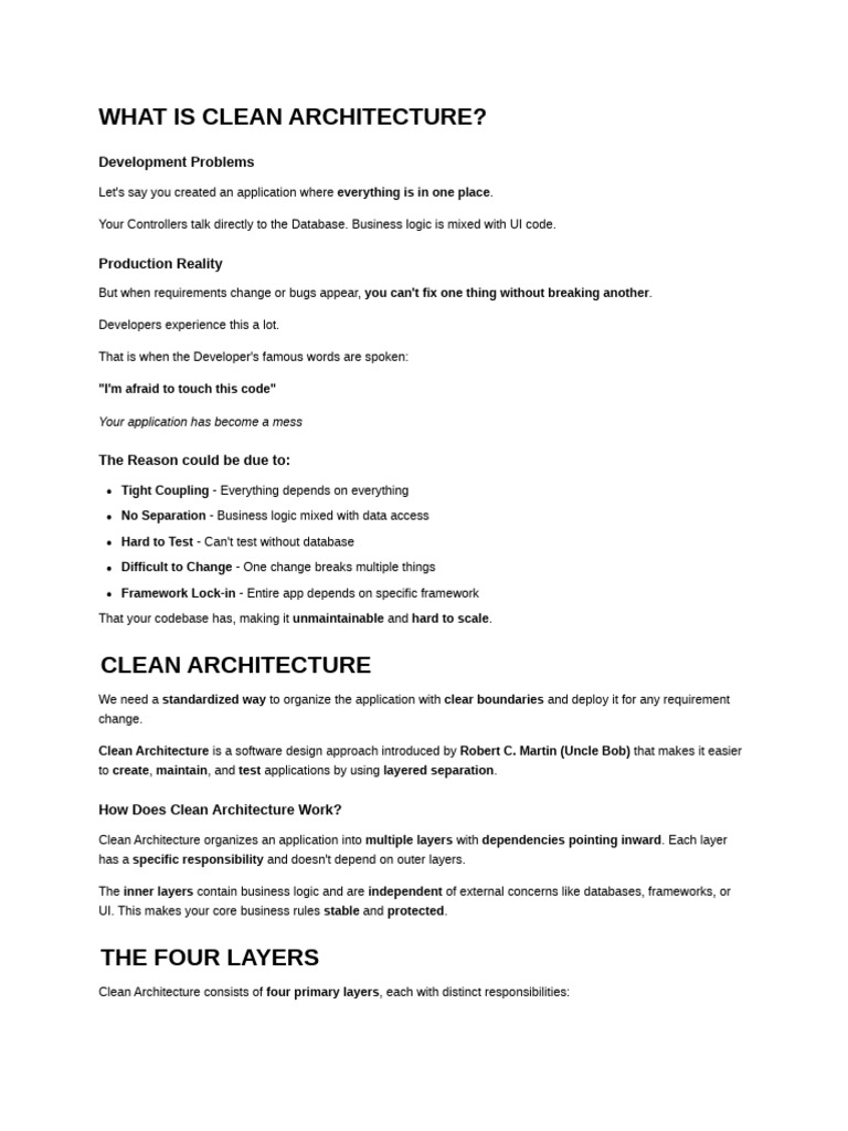 Clean Architecture Using CSharp | PDF | Databases | Systems Engineering