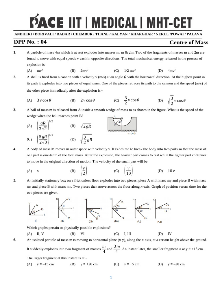 DPP 4 | PDF | Mass | Force