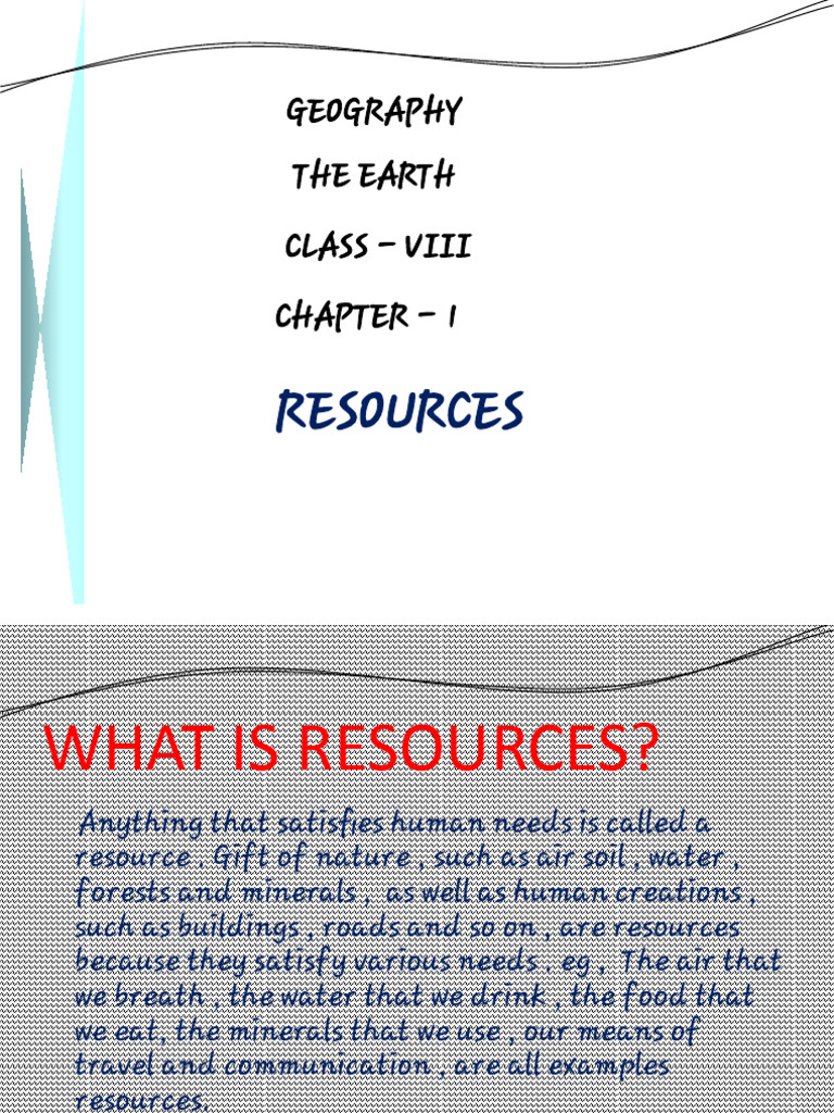 Class 8th Chapter-1 Geography | PDF | Resource | Sustainable Development