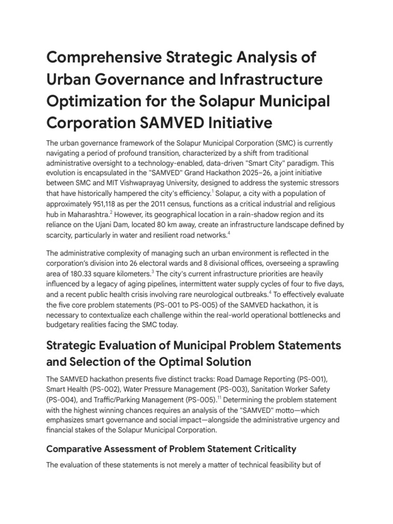 Focused Problem Statements For Hackathon | PDF | Sanitation | Water