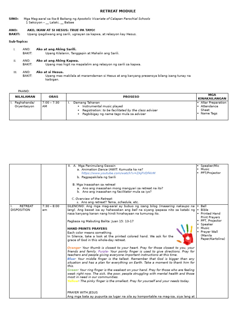 G8 RETREAT MODULE Edited | PDF