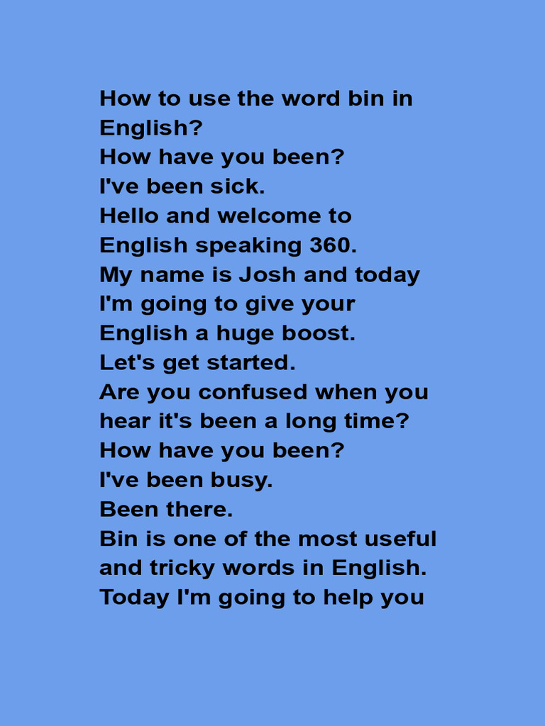 How To Use BEEN in English Meaning, Rules All 7 Uses Explained (240p) 1 ...