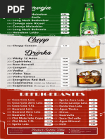 Rodízio Outback: Aperitivos e Bebidas | PDF