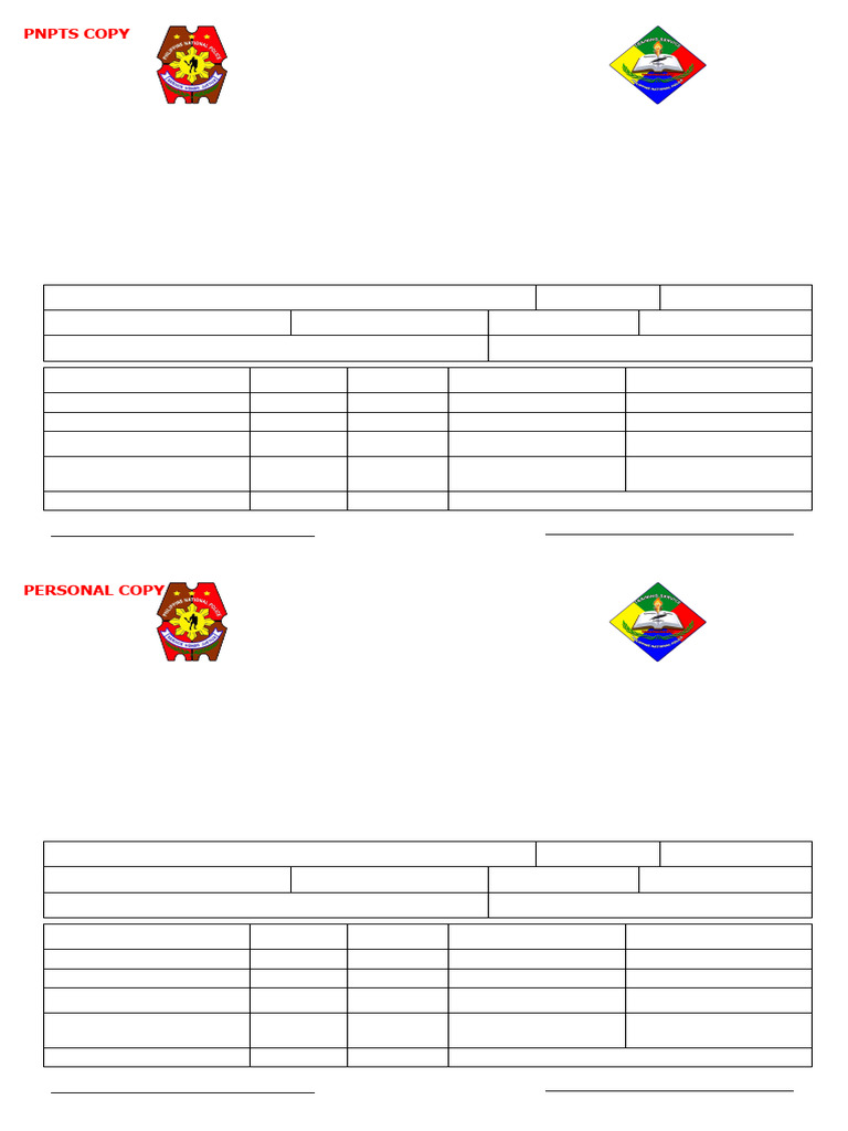 PFT Form 2025 | PDF