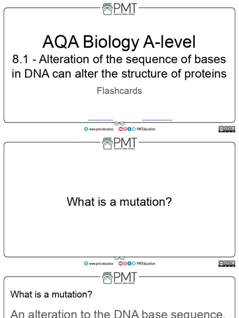 Flashcards - Topic 8.1 DNA and The Structure of Proteins - AQA Biology ...