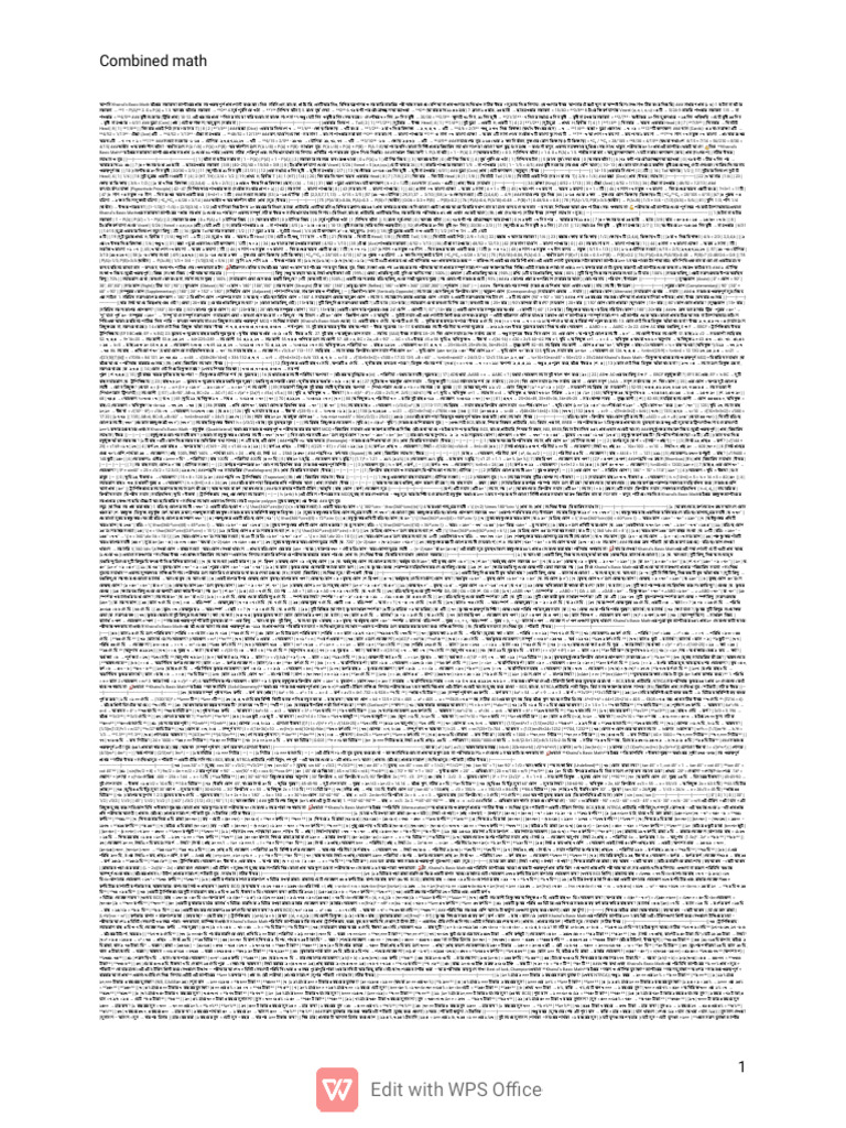 Combined Math | PDF