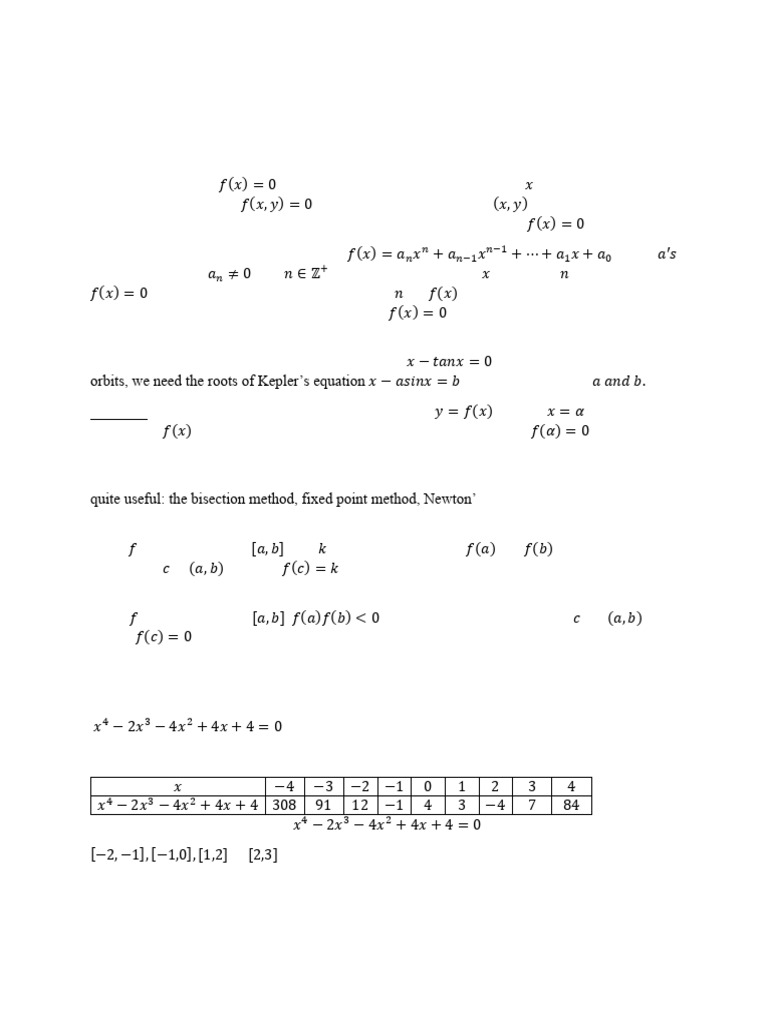 Numerical Chapter 2 | PDF | Equations | Zero Of A Function