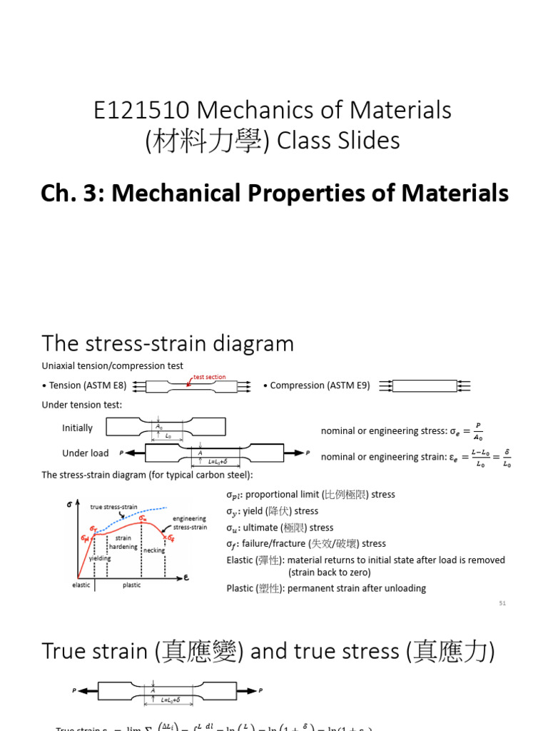 03 Mechanical Properties of Materials | PDF | Deformation (Engineering ...