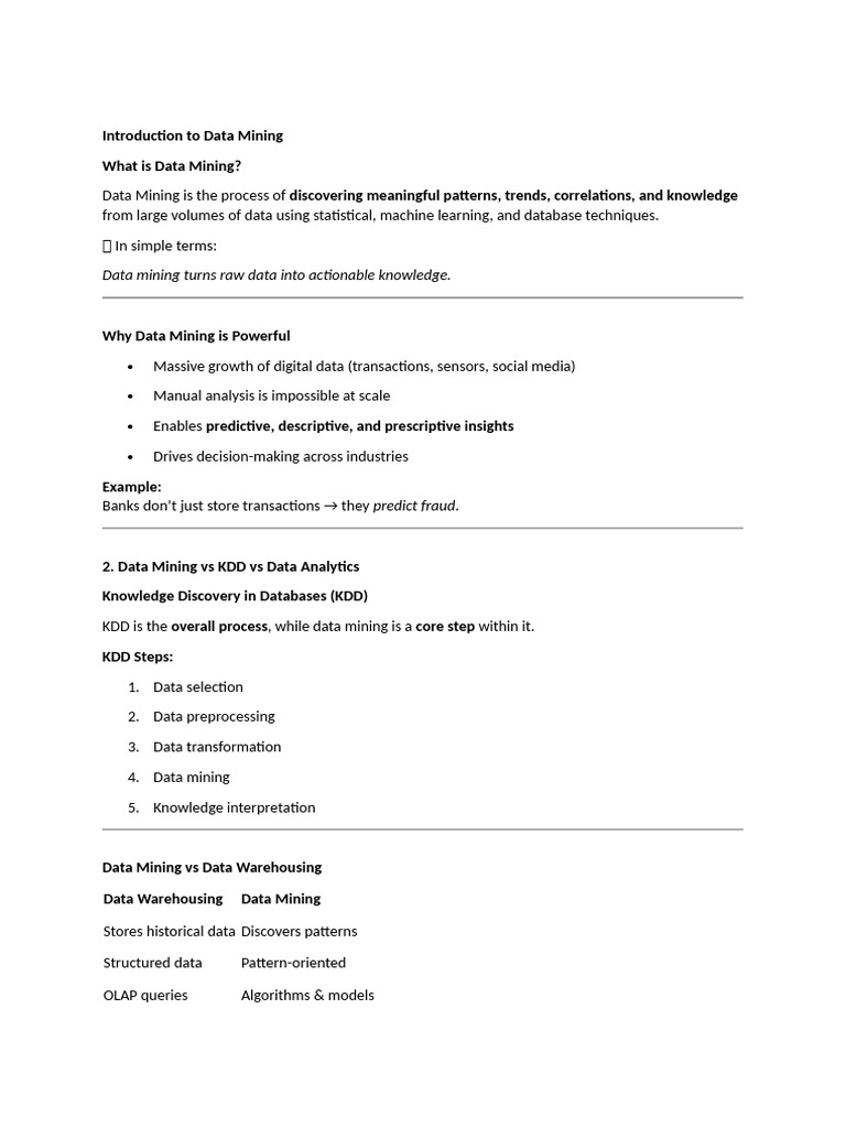 Introduction To Data Mining | PDF | Data Mining | Analytics
