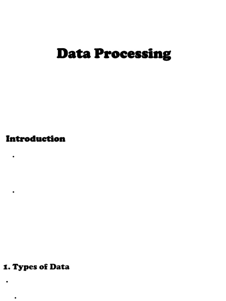Lecture 10 Data Processing | PDF | Data | Statistics