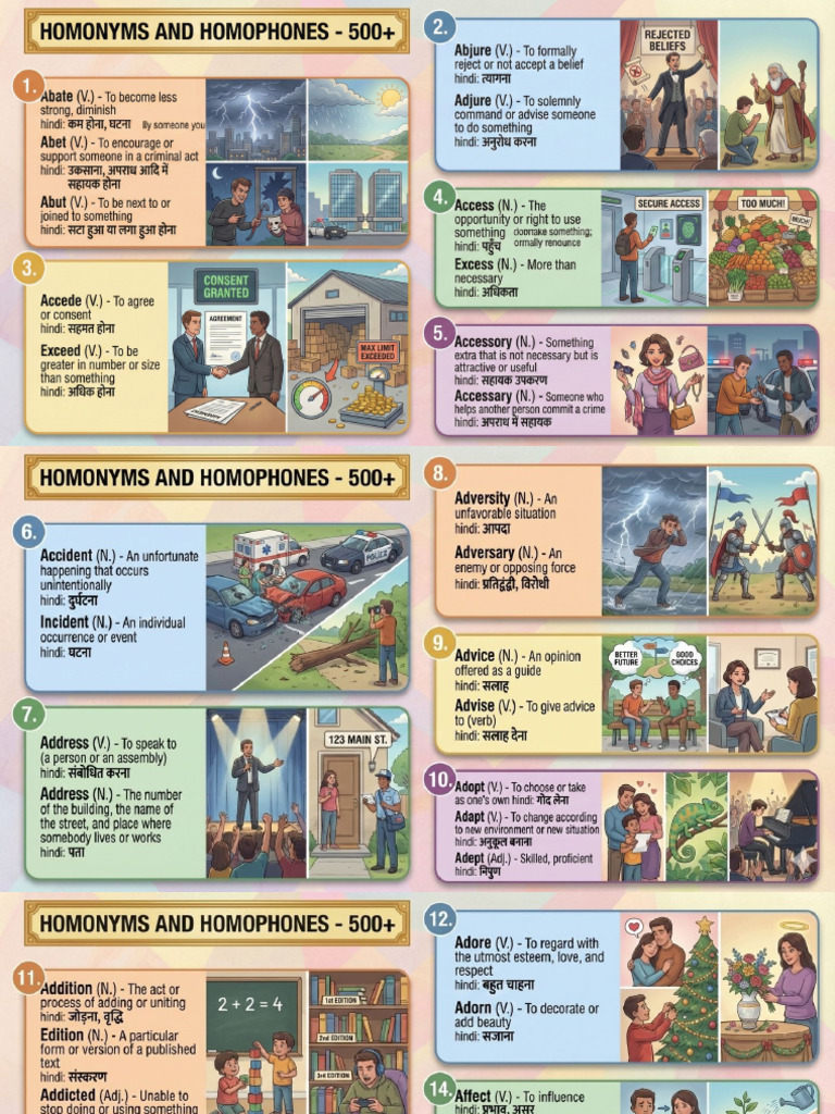 Homonyms and Homophones Complete | PDF