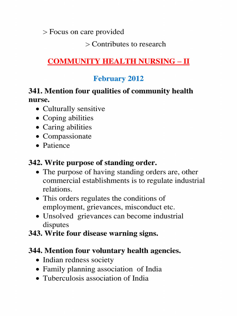 Community 2 Marks | PDF