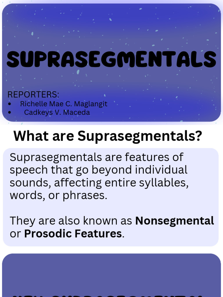 Suprasegmental (Maceda, Maglangit) | PDF | Linguistics | Phonology