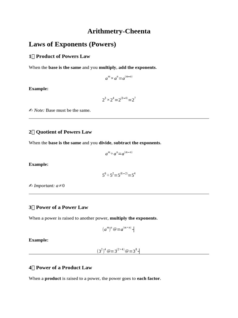 Arithmetry Cheenta | PDF | Mathematics | Mathematical Concepts