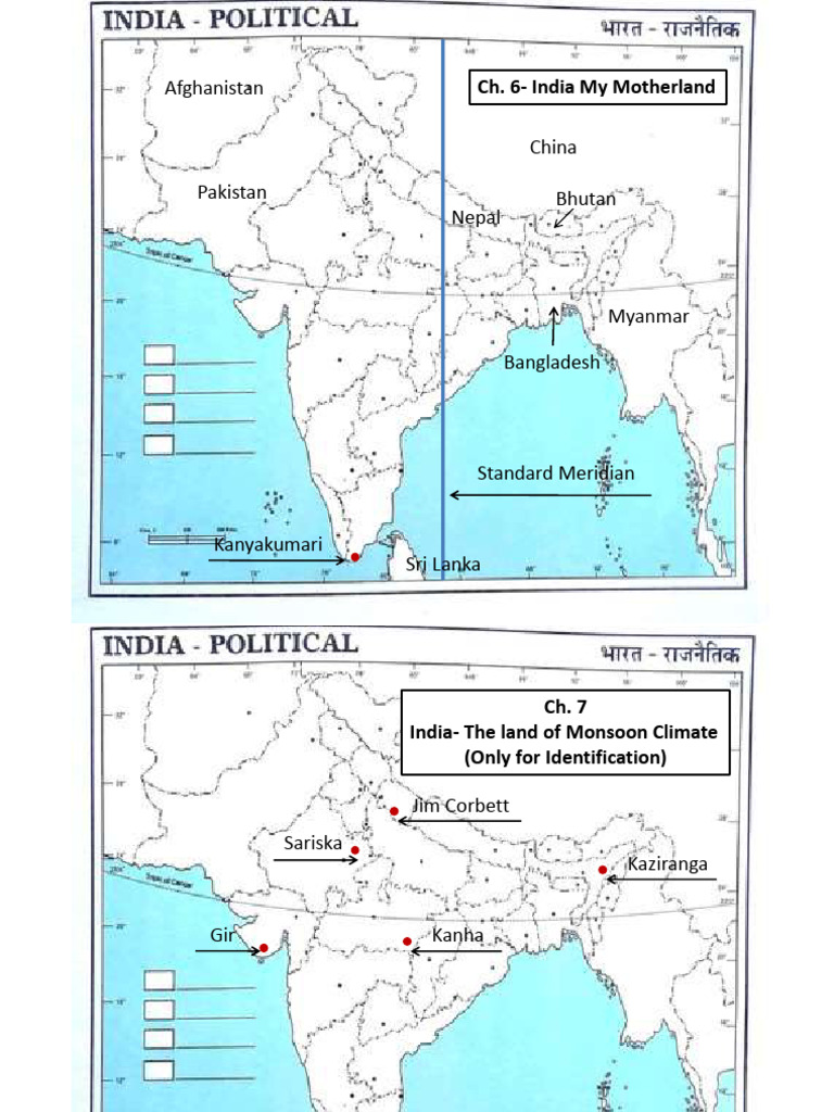 Map Class 6 | PDF