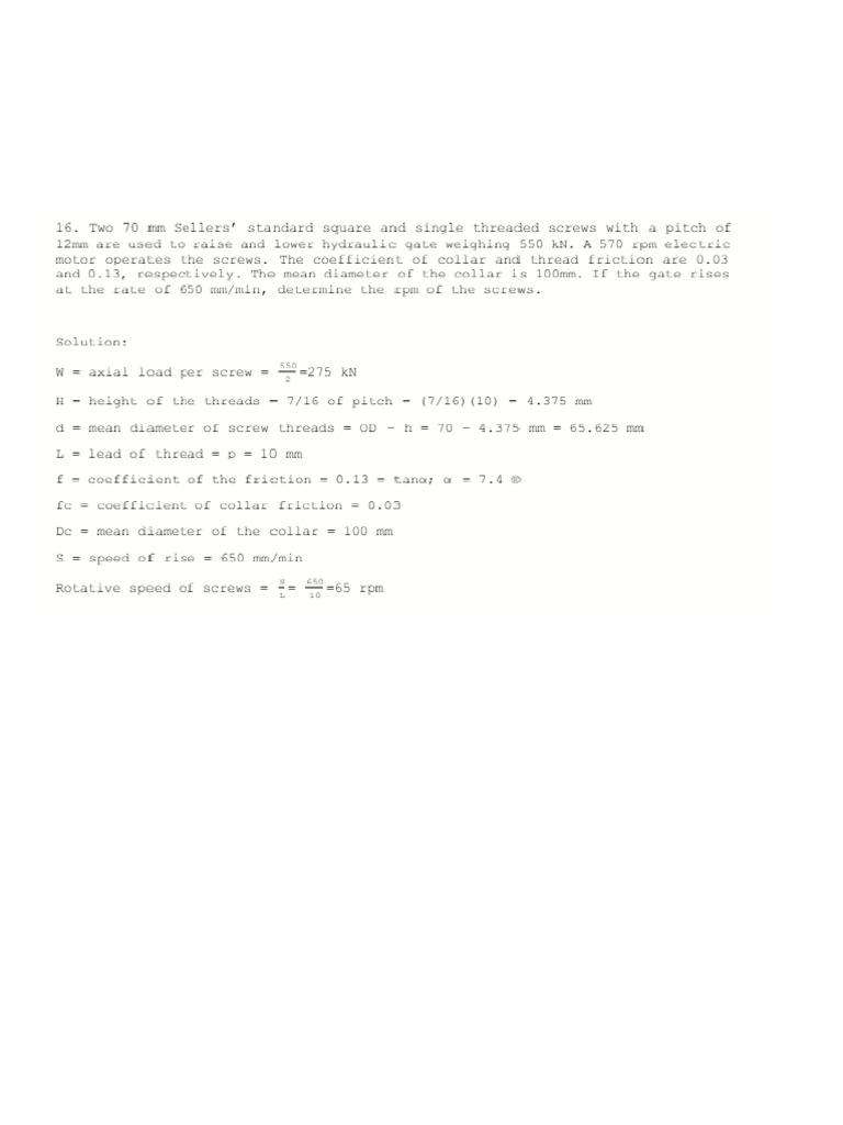 Machine Design Solved Problems - Refresher Course | PDF