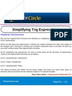Simplifying Trig Expressions