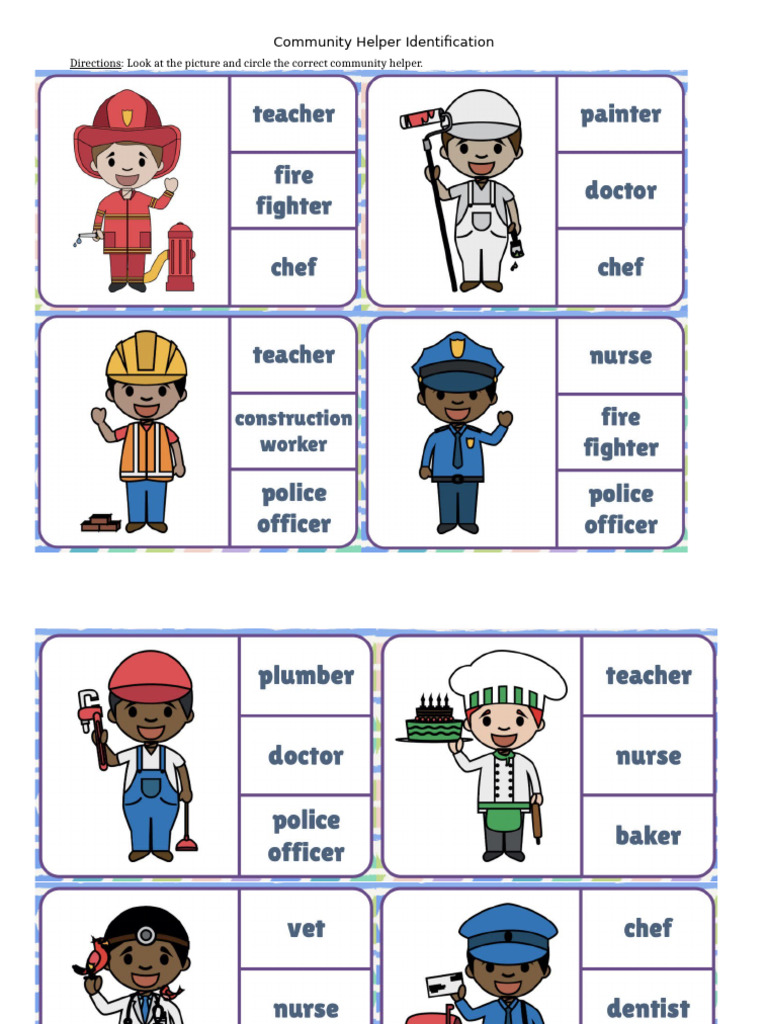Community Helper Identification | PDF