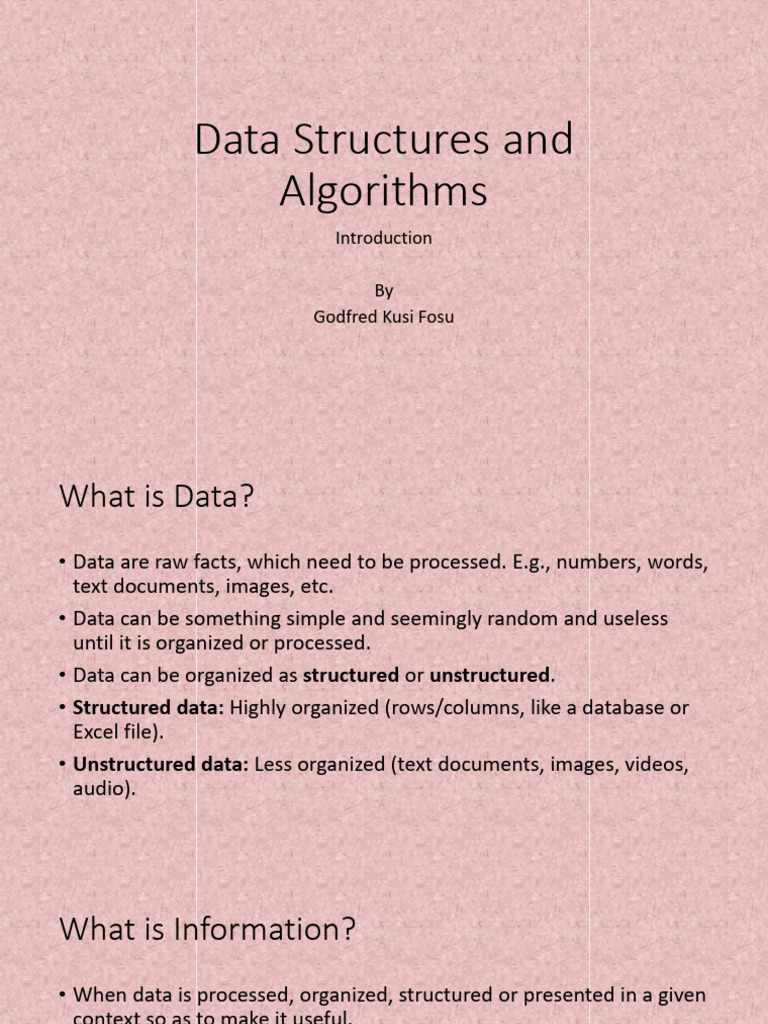 Introduction To Data Structures and Algorithms New | PDF | Time ...
