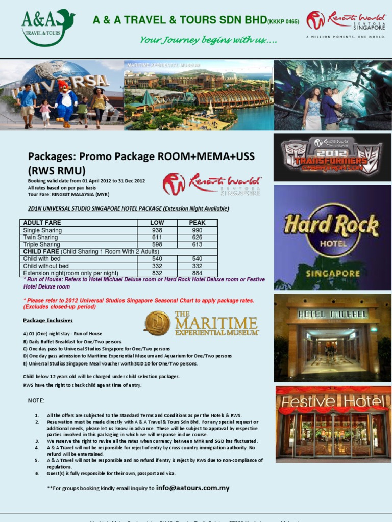Universal Studio Singapore Package Singapore Hotel + Mema | Download ...