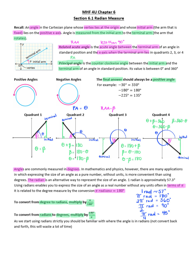 CH 6 | PDF | Angle | Trigonometric Functions