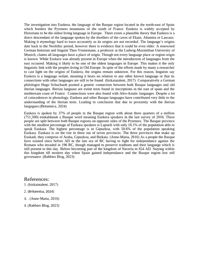 Draft Cultural Project (Basque) | PDF | Basques | Human Communication