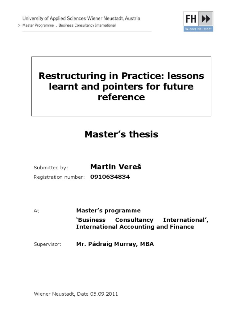 Restructuring Process of A Company, Case Study | PDF | Strategic ...